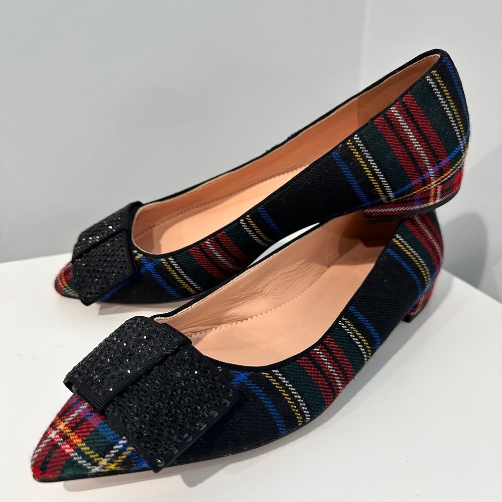 J. Crew Plaid Kitten Flats